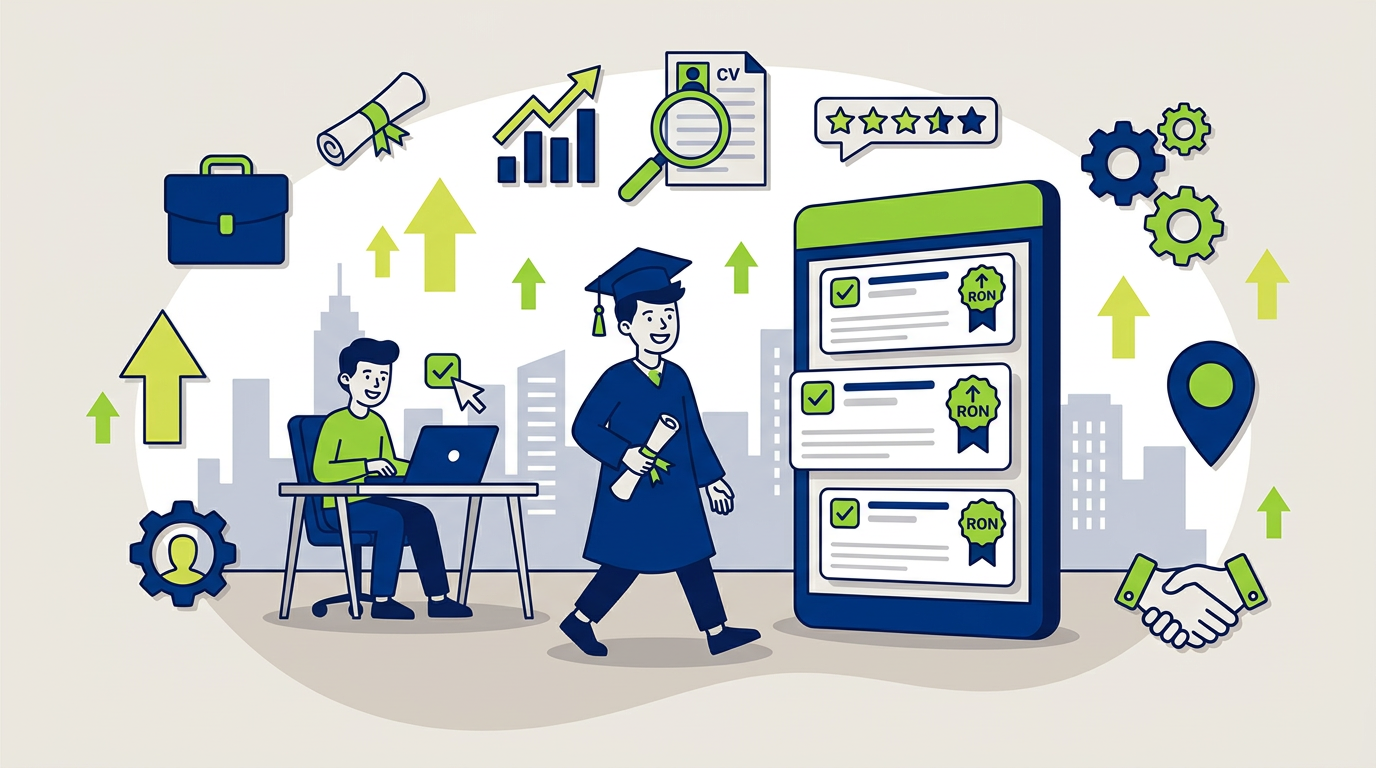 Primul job după facultate în 2026 — ghid pentru absolvenți România